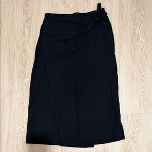 Universal Thread Black Wrap Midi Skirt with Side Tie
